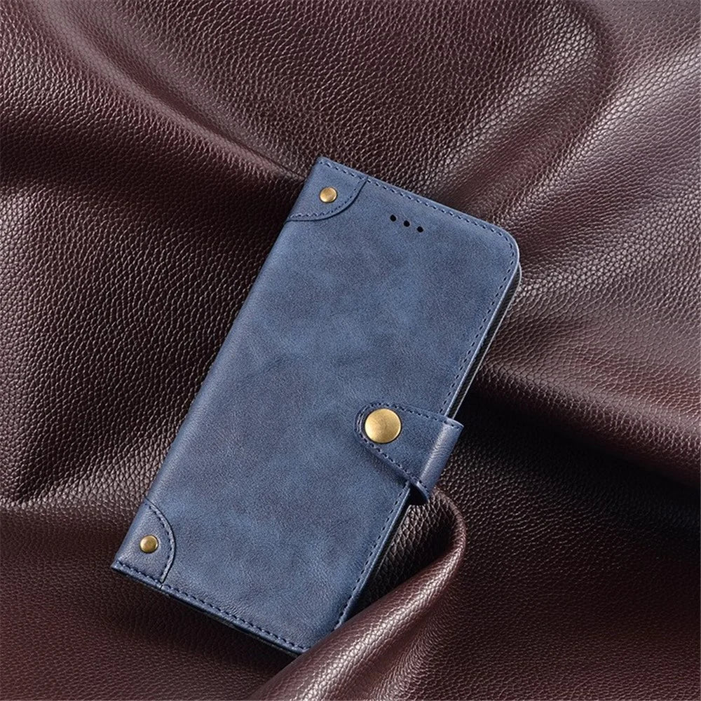 IDEWEI Anti-Drop Phone Case for Sony Xperia 1 IV 5G Shockproof Cover PU Leather Wallet Phone Case with Stand - Blue - 4