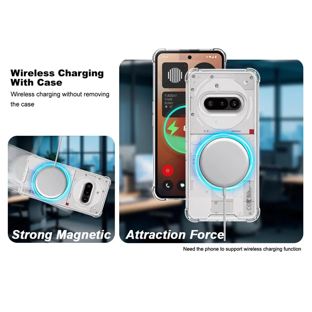 IMAK For Nothing Phone (3a) Case Magnetic Case Shockproof PC TPU Clear Phone Cover - 7