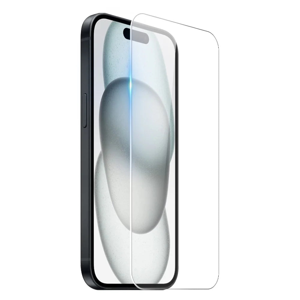 NORTHJO For iPhone 15 Clear Phone Case Four Corner Shockproof TPU Cover with Tempered Glass - 3
