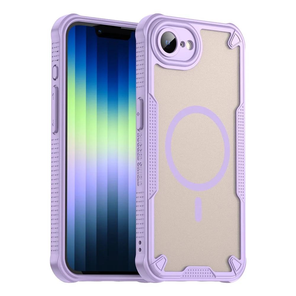 For iPhone 17e / 16e Magnetic Case Compatible with MagSafe TPU + PC Phone Back Cover - Purple - 1