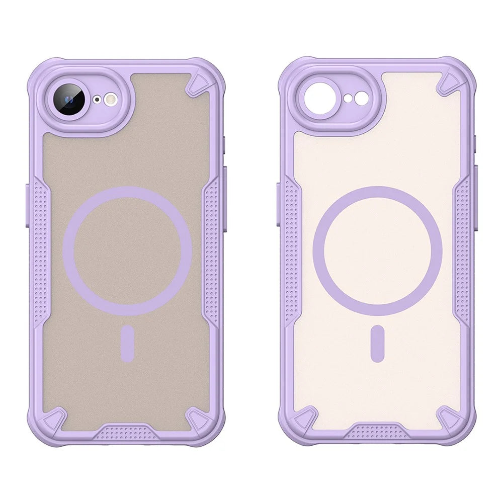 For iPhone 17e / 16e Magnetic Case Compatible with MagSafe TPU + PC Phone Back Cover - Purple - 2