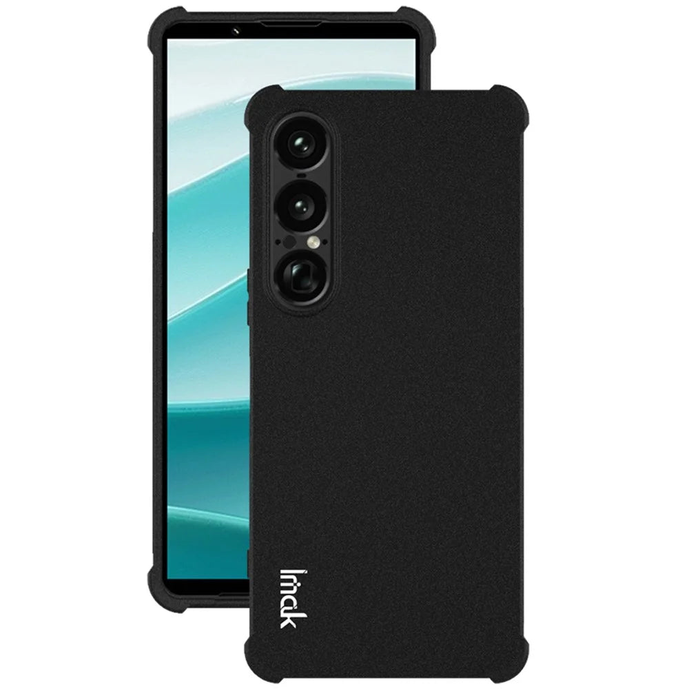 IMAK For Sony Xperia 1 VII Case TPU Phone Cover Airbag Shockproof Protection - Matte Black - 2
