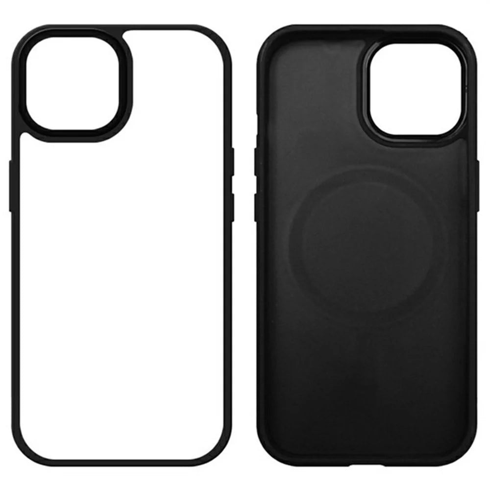 10Pcs For iPhone 12 / 12 Pro Case DIY Blank Heat Transfer TPU + PC Phone Back Cover with Magnetic Ring - 2