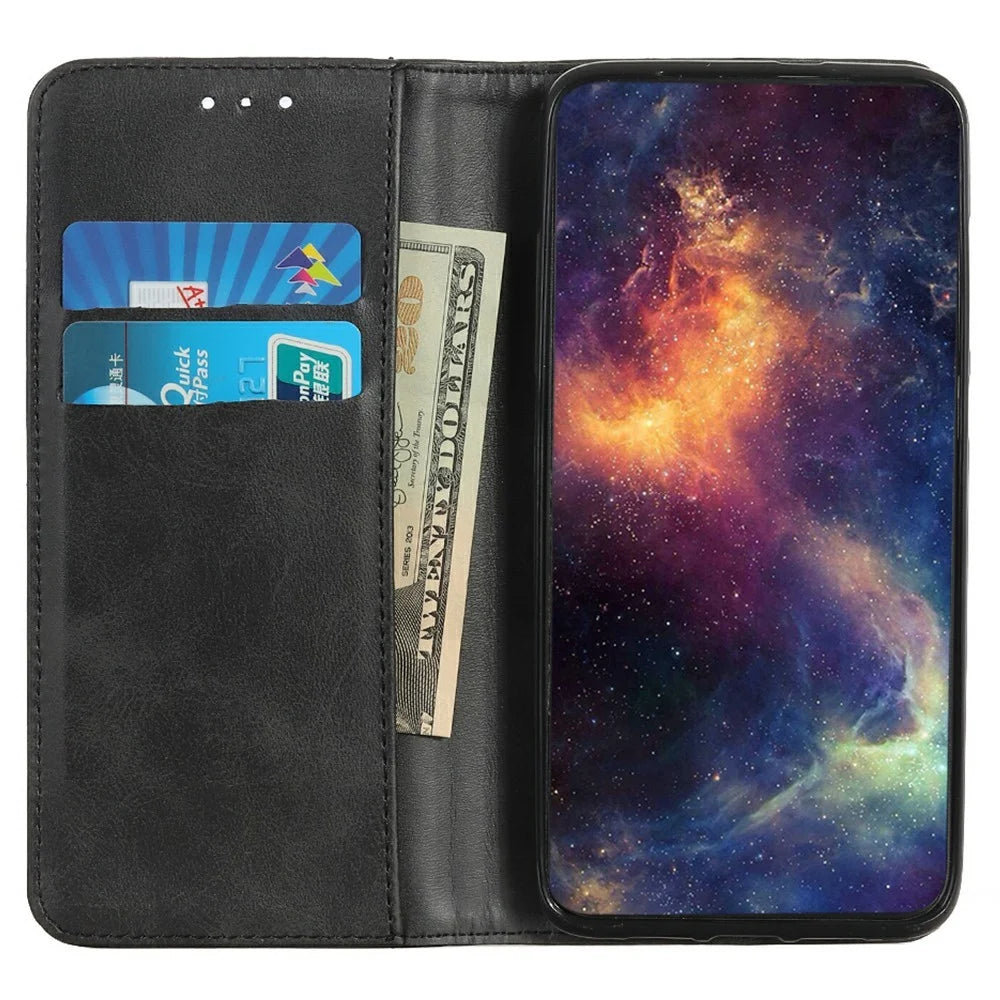 For Sony Xperia 1 VII Case Split Leather Flip Wallet Phone Cover - Black - 2