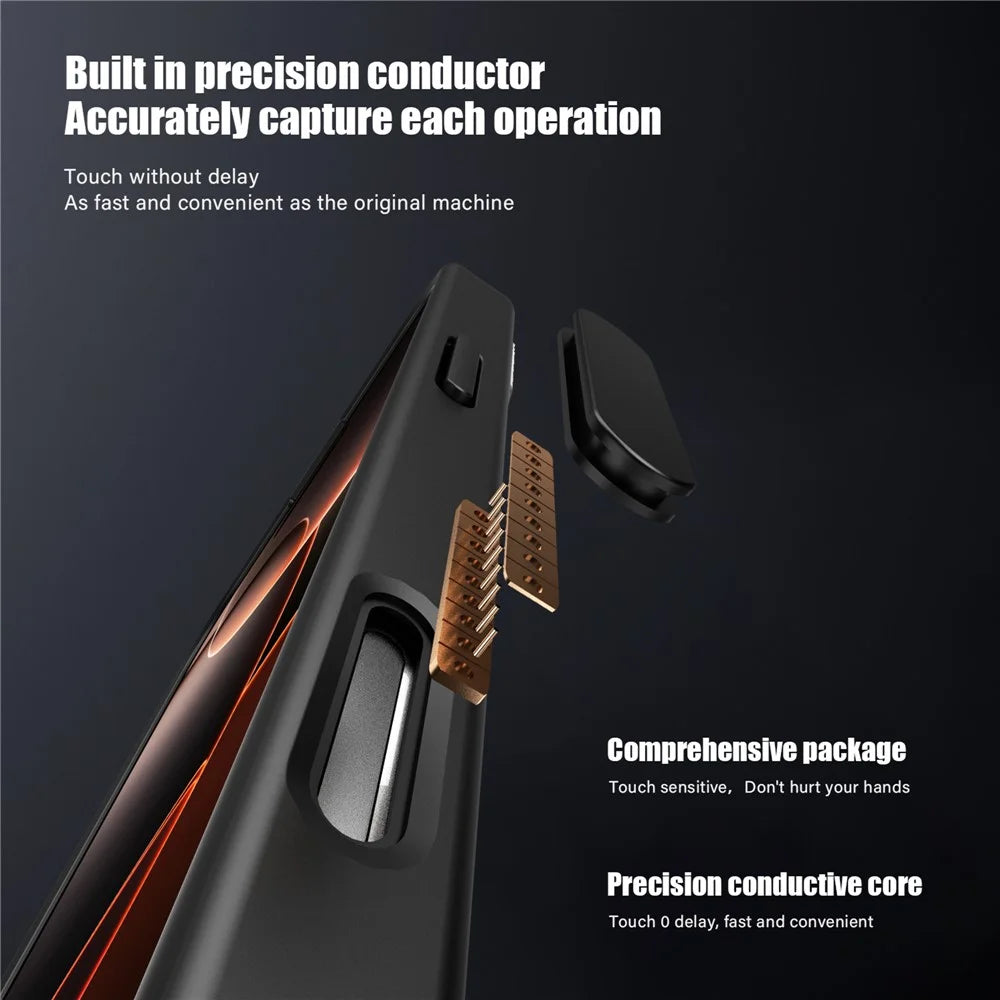IPAKY For iPhone 16 Pro Shockproof Case PC + TPU Matte Phone Back Cover - Black - 2