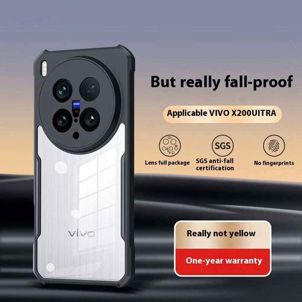 XUNDD For vivo X200 Ultra 5G Case Dropproof TPU + Acrylic Clear Back Phone Cover - 3