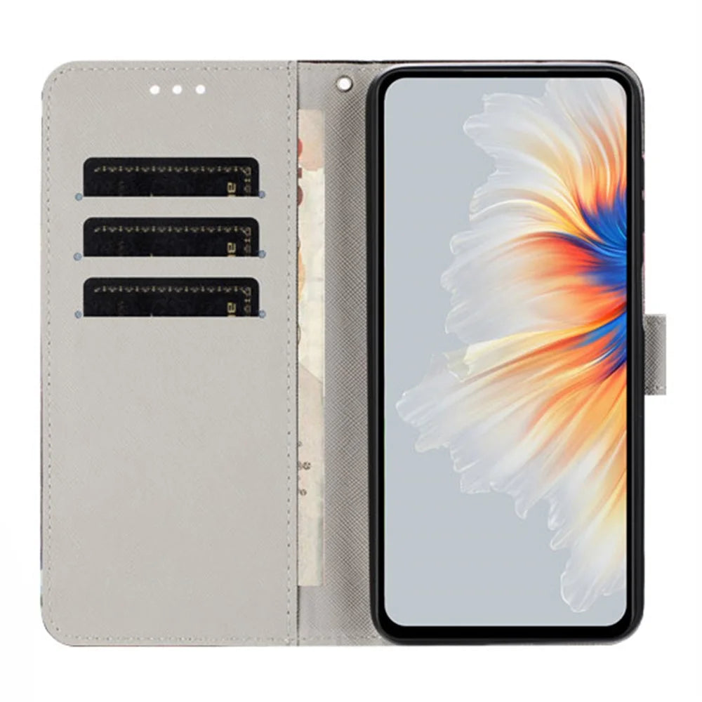 YX-2501 Wallet Case for iPhone 15 Plus / 14 Plus Pattern Printing PU Leather Phone Cover with Lanyard - Sunflower - 2