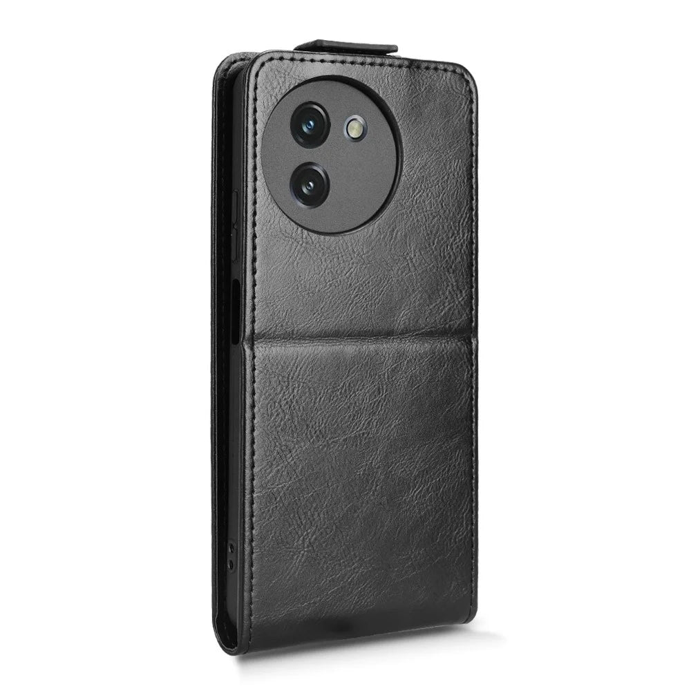 For Doogee Note 59 Pro  /  Note 59 Stand Case Magnetic Clasp Vertical Flip Leather Phone Cover with Card Holder - Black - 7