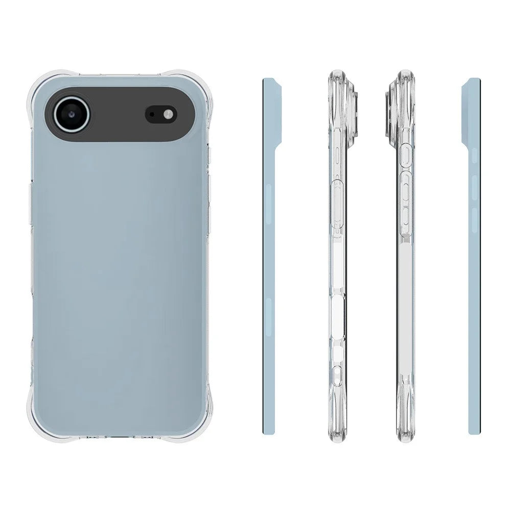 WANLONFENG For iPhone Air Case  WL Series 2.0mm TPU Phone Cover with Tempered Glass Film - Transparent - 2