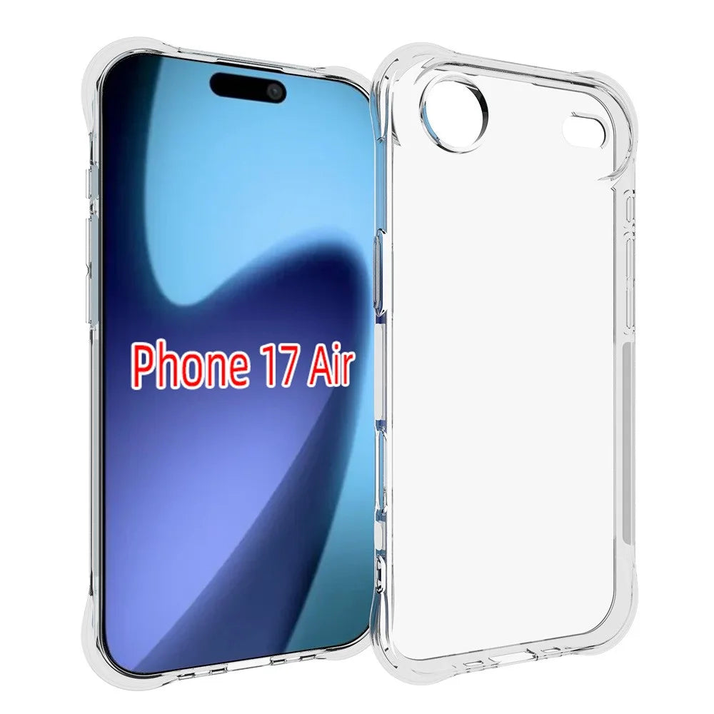 WANLONFENG For iPhone Air Case  WL Series 2.0mm TPU Phone Cover with Tempered Glass Film - Transparent - 6