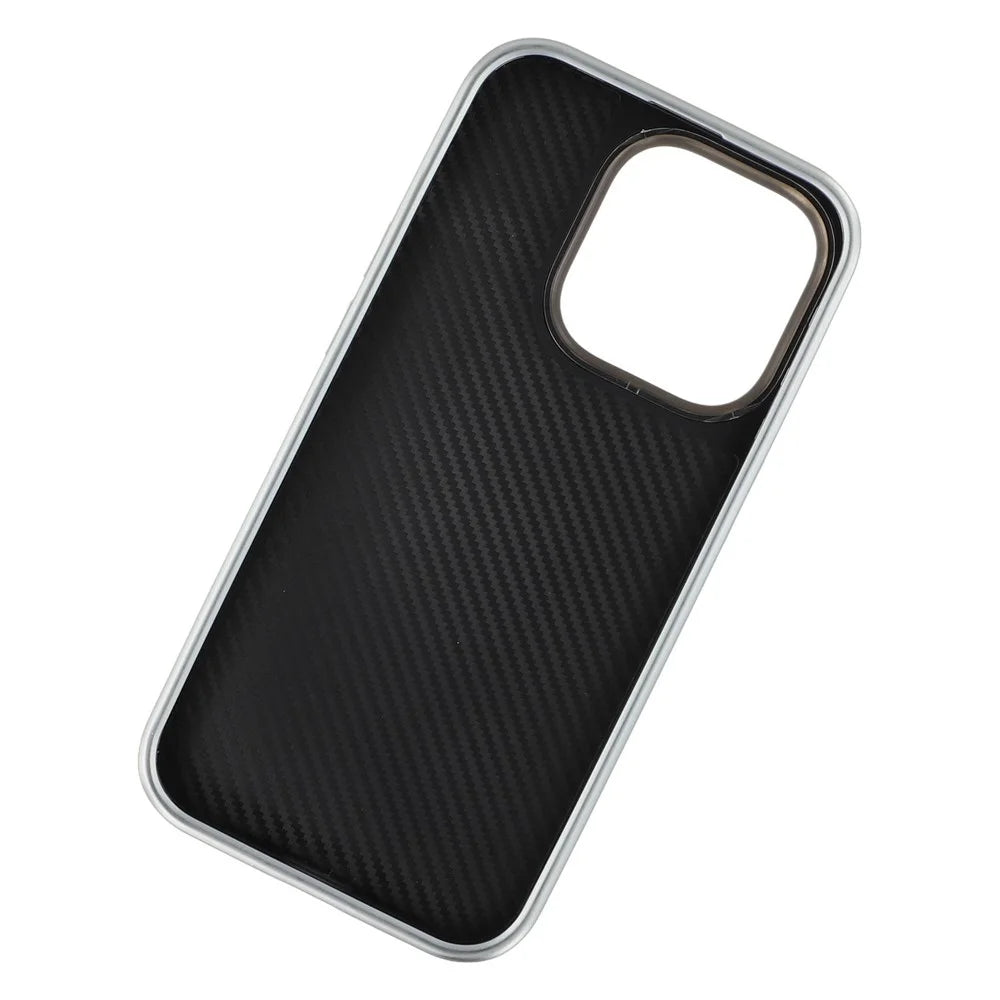 For iPhone 14 Pro Max Case Compatible with MagSafe Electroplating Edge PU + TPU + PC Phone Back Cover - Brown - 7
