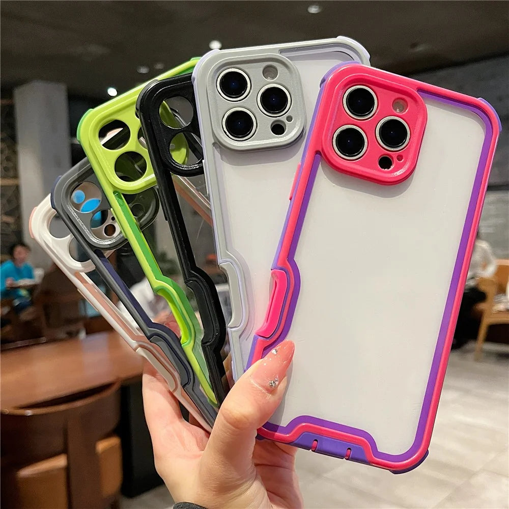 For iPhone 16 Pro Max Case Detachable 4 in 1 TPU + Acrylic + PC Shockproof Phone Cover - Rose Gold + White - 5