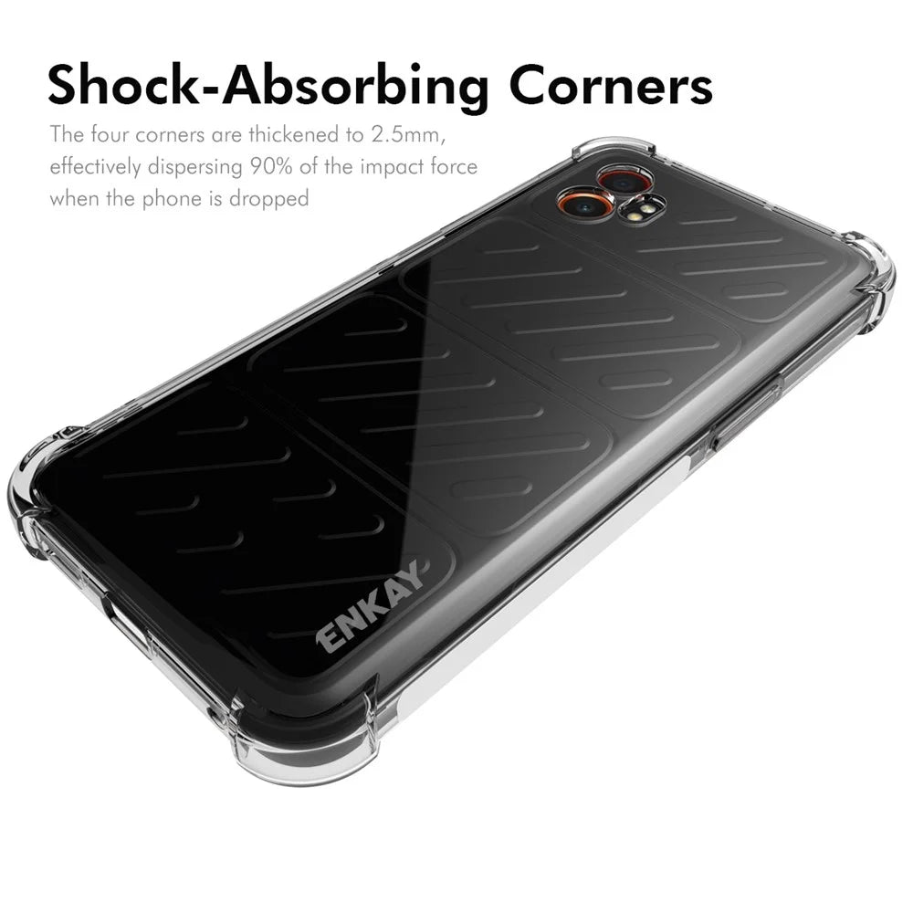 ENKAY HAT PRINCE For Samsung Galaxy XCover7 Pro Clear Phone Case   Shockproof Anti-slip TPU Cover - Transparent - 2