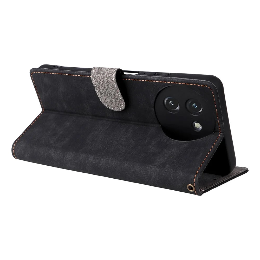 For Doogee Note 59 / Note 59 Pro Case Wallet RFID Blocking PU Leather Phone Cover Stand with Strap - Black - 4