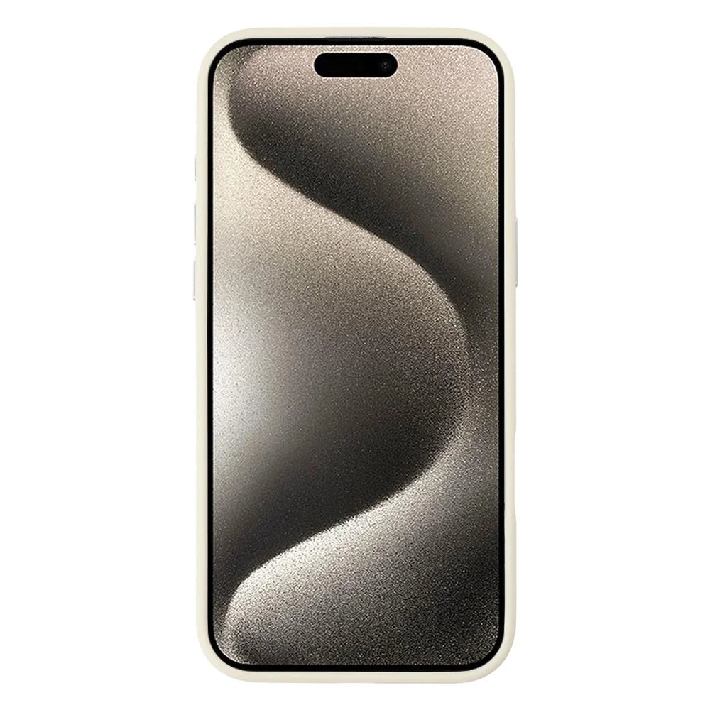 JAUCASE For iPhone 15 Pro Max Magnetic Case Glitter Flower Pattern PU + TPU + PC Phone Back Cover - White - 2