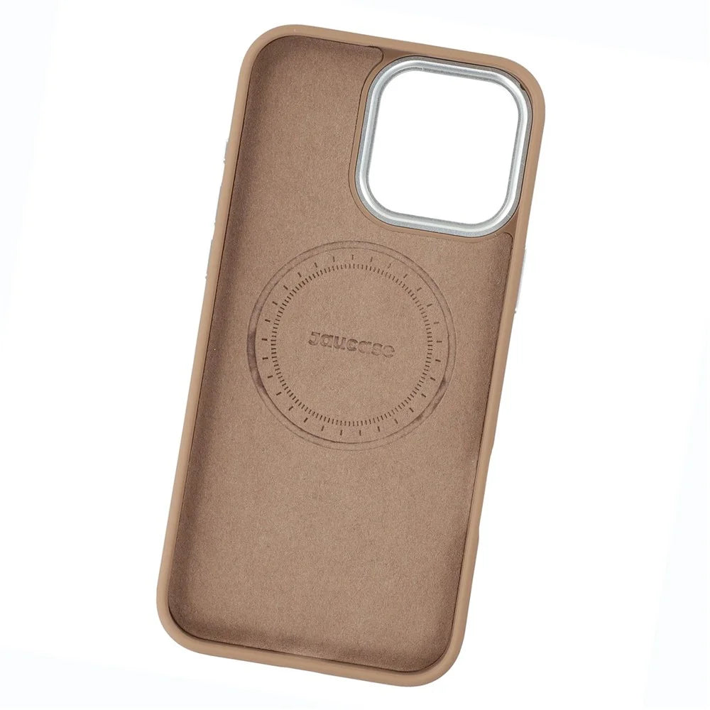 JAUCASE For iPhone 16 Pro Magnetic Case Leopard Print PU + TPU + PC Phone Back Cover - Brown - 7