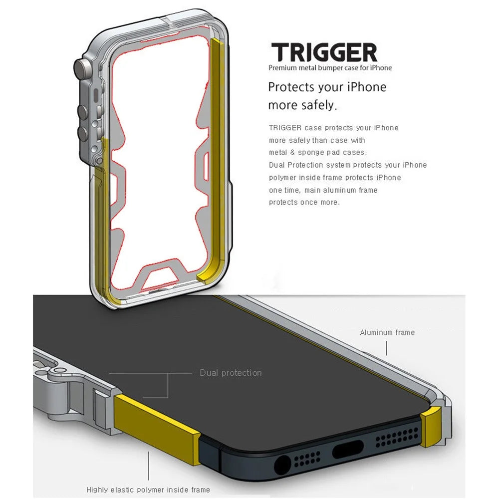 For Realme 14 5G Bumper Case Aluminium Alloy Metal Phone Shell Cover with Strap - Silver - 3