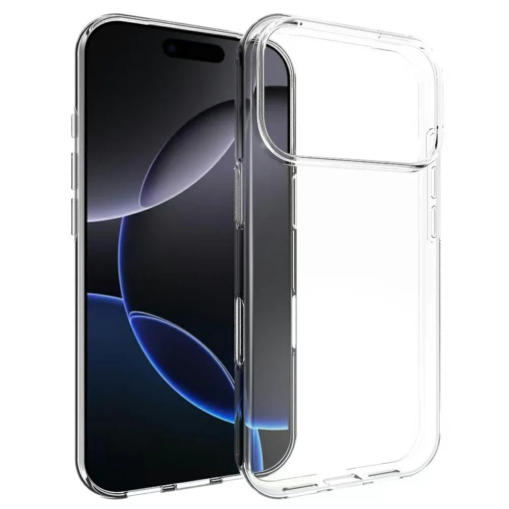For iPhone 17 Pro Case Anti-Fingerprint Crystal Clear TPU Phone Cover - 1