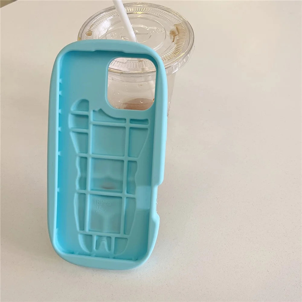 For iPhone 16 Pro Max Silicone Case Cute Hairy Leg Strongman Design Shockproof Phone Back Cover - 3