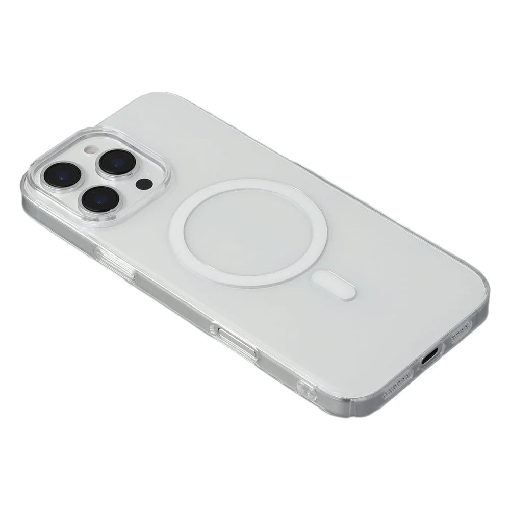 JAUCASE For iPhone 16 Pro Max Crystal Clear Case Compatible with MagSafe Hard PC Phone Back Cover - 3