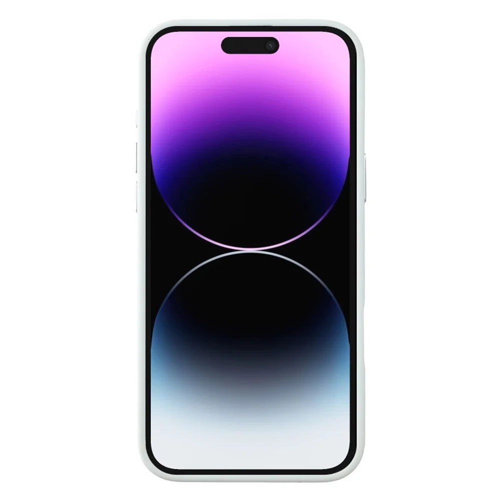 JAUCASE For iPhone 14 Pro Magnetic Case Rhinestone Decor Lens Frame TPU + PC Phone Back Cover - White - 2