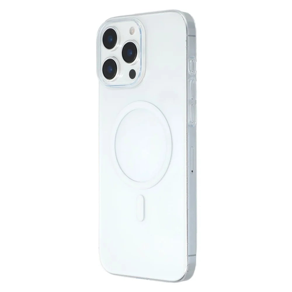 JAUCASE For iPhone 14 Pro Magnetic Case Hard PC Clear Back Phone Cover - Transparent - 3