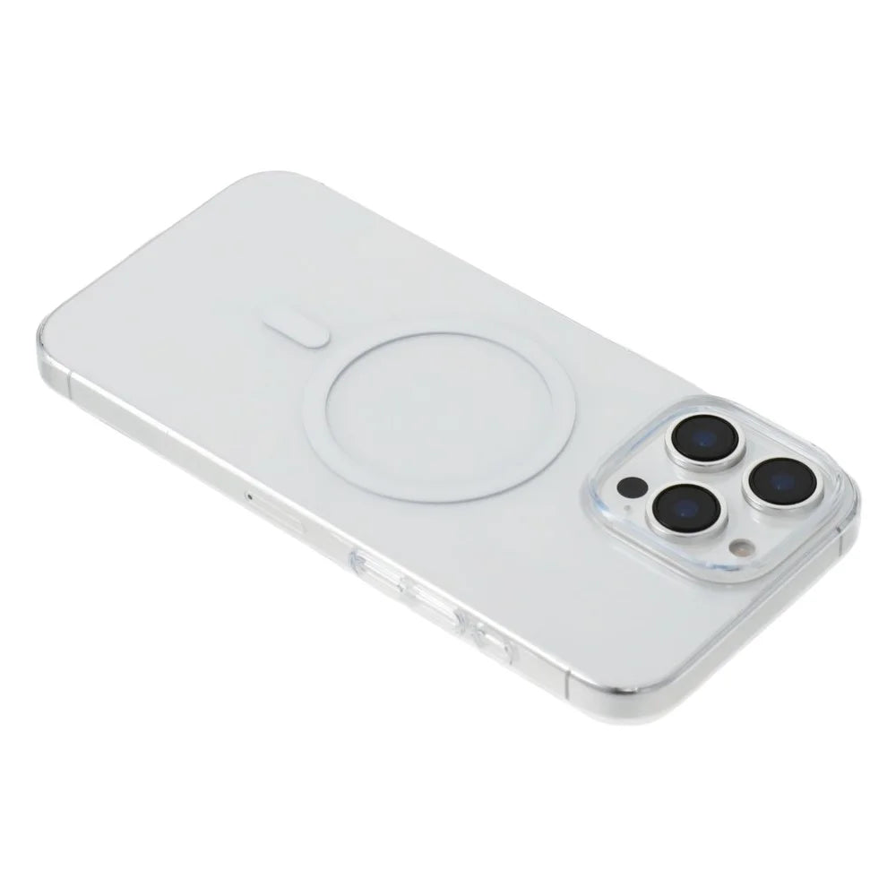 JAUCASE For iPhone 14 Pro Magnetic Case Hard PC Clear Back Phone Cover - Transparent - 4