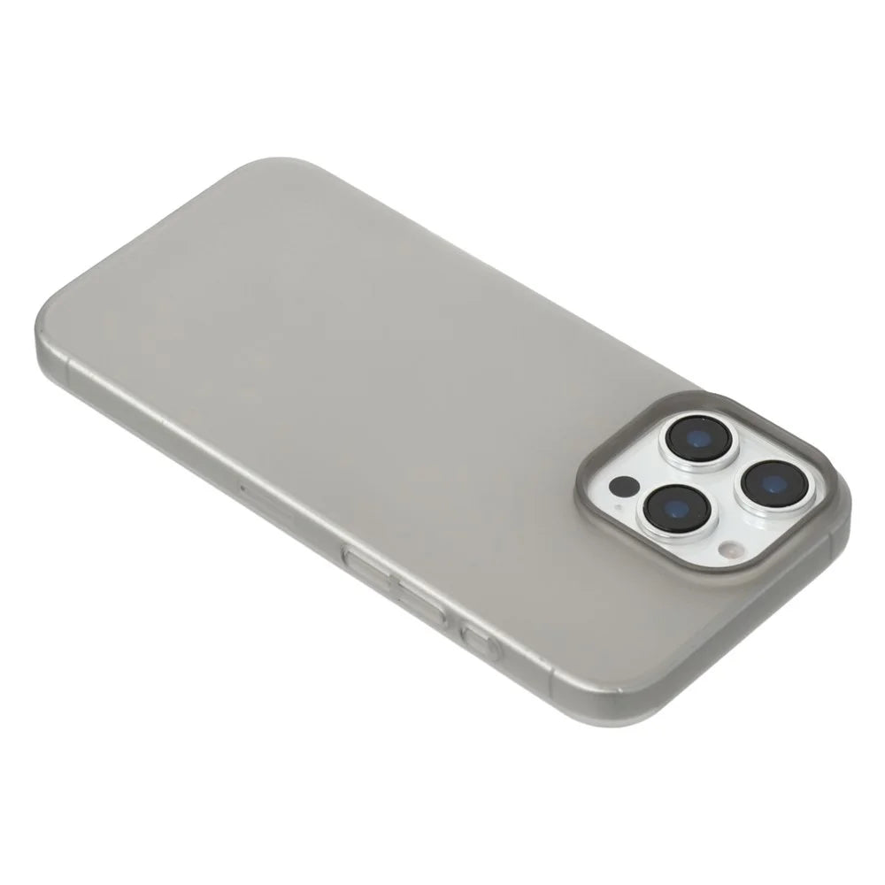 JAUCASE For iPhone 14 Pro Case Matte Clear Hard PC Phone Back Cover - Transparent Black - 4