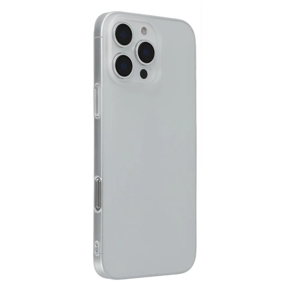 JAUCASE For iPhone 16 Pro Max Case Matte Clear Hard PC Phone Back Cover - Transparent - 1