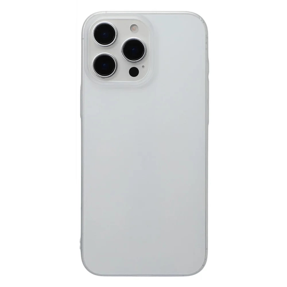 JAUCASE For iPhone 16 Pro Case Matte Clear Hard PC Phone Back Cover - Transparent - 3