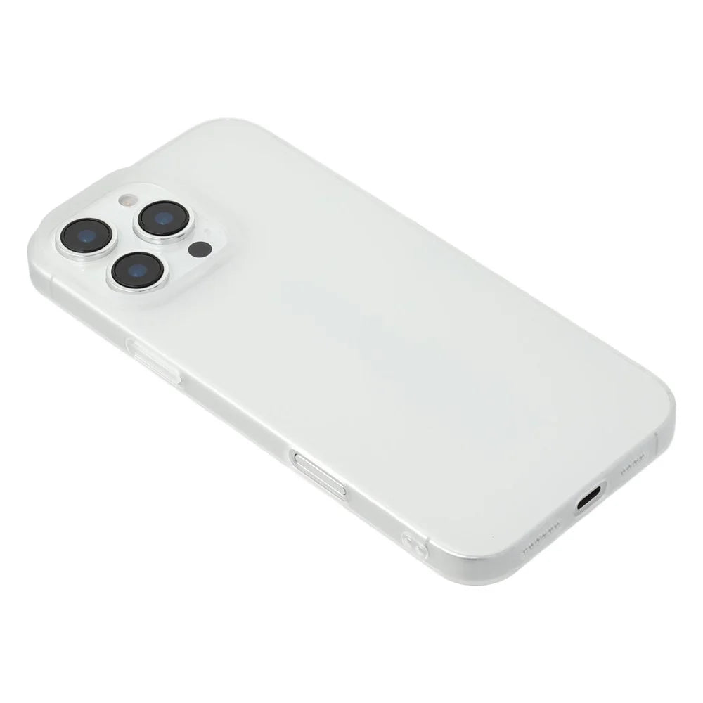 JAUCASE For iPhone 16 Pro Case Matte Clear Hard PC Phone Back Cover - Transparent - 5