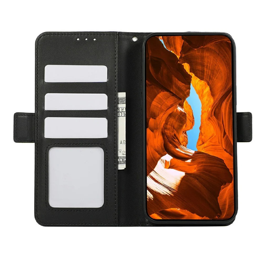 ABEEL For iPhone 18 Pro Max / 17 Pro Max Case Leather Phone Cover with RFID Blocking Wallet - Black - 2