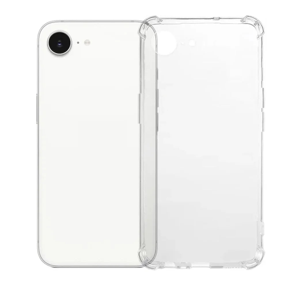 WANLONFENG For iPhone 17e / 16e TPU Case  WL3 Series 1.5mm Phone Cover with 2Pcs Tempered Glass Films - Transparent - 2