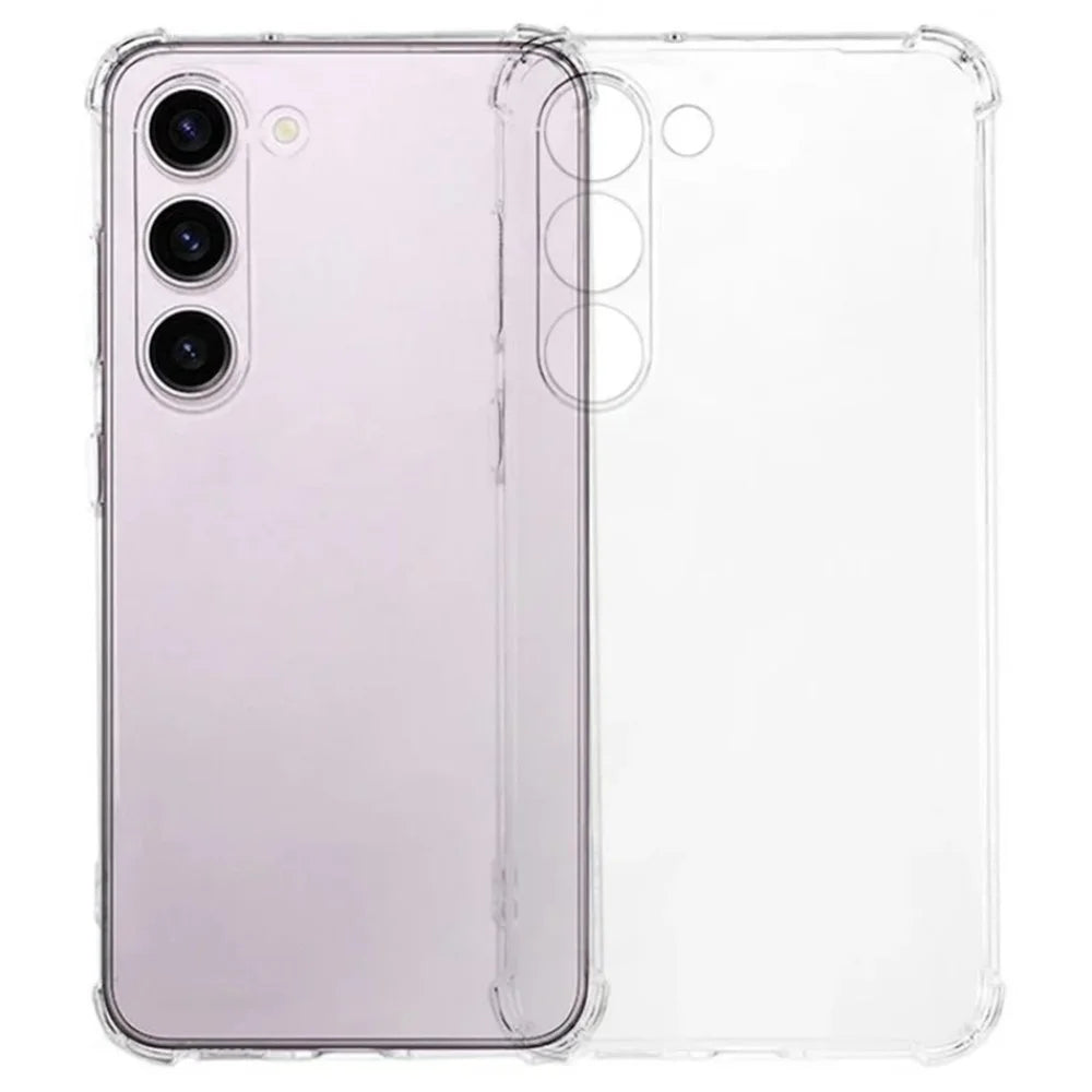 WANLONFENG For Samsung Galaxy S23+ TPU Case  WL3 Series 1.5mm Phone Cover with Tempered Glass Film - Transparent - 2