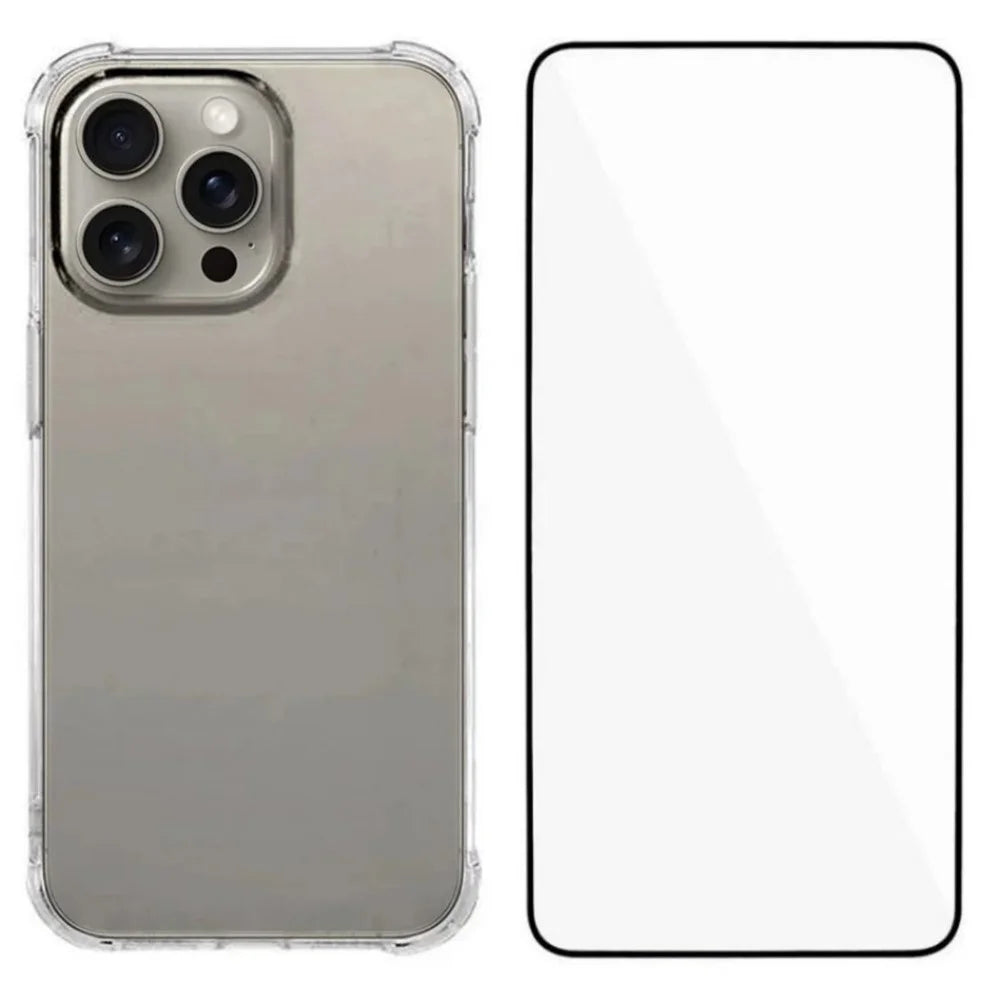 WANLONFENG For iPhone 11 Pro Max TPU Case  WL3 Series 1.5mm Phone Cover (Big Lens Hole) with Tempered Glass - Transparent - 1