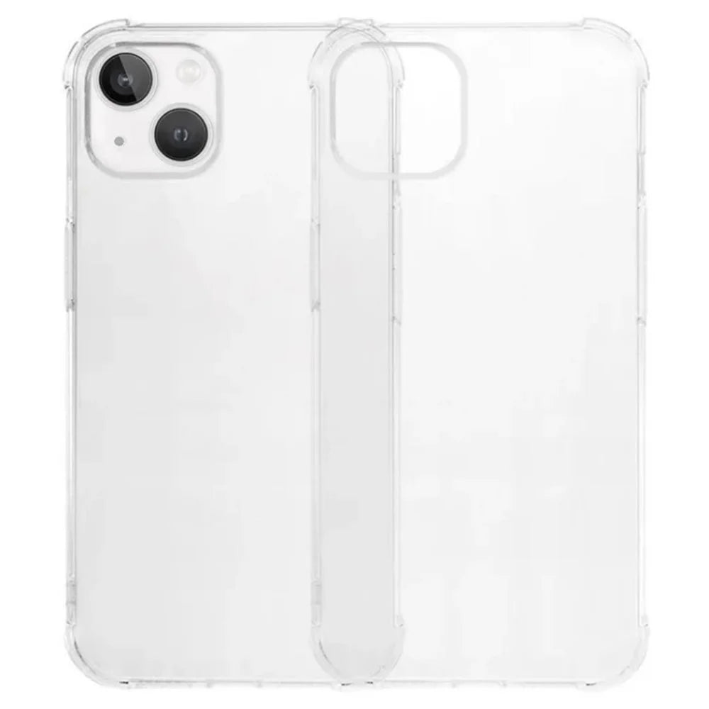 WANLONFENG For iPhone 14 Plus TPU Case  WL3 Series 1.5mm Phone Cover (Big Lens Hole) with Tempered Glass - Transparent - 2
