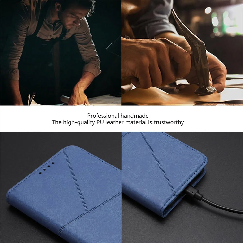 For Samsung Galaxy S24+ / Galaxy S25+ Wallet Case Magnetic Closure Leather Flip Phone Cover with Stand - Royal Blue - 4