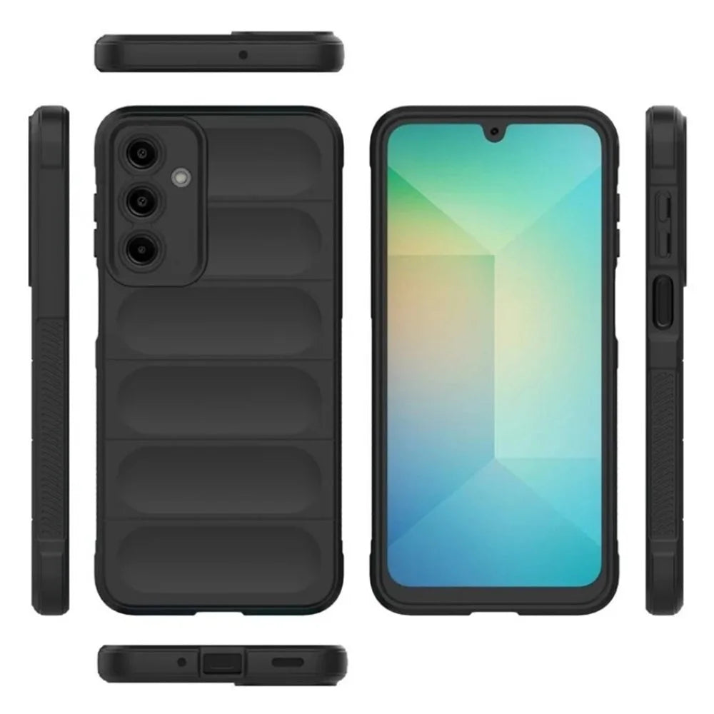 WANLONFENG For Samsung Galaxy A16 4G / Galaxy A16 5G TPU Case  HD Series Anti Slip Phone Cover with Tempered Glass - Black - 7