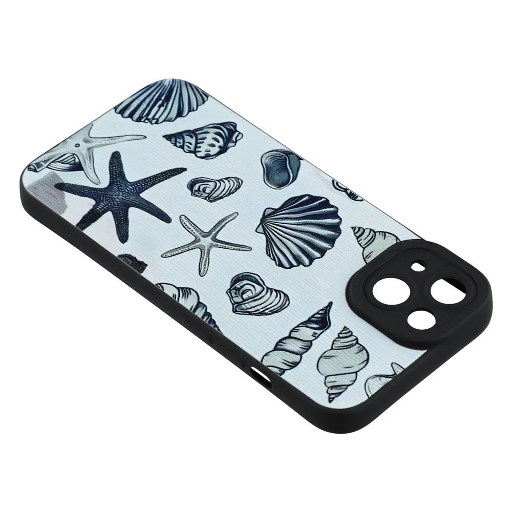 For iPhone 13 Case Starfish Shells Pattern Shockproof TPU Phone Back Cover - 6