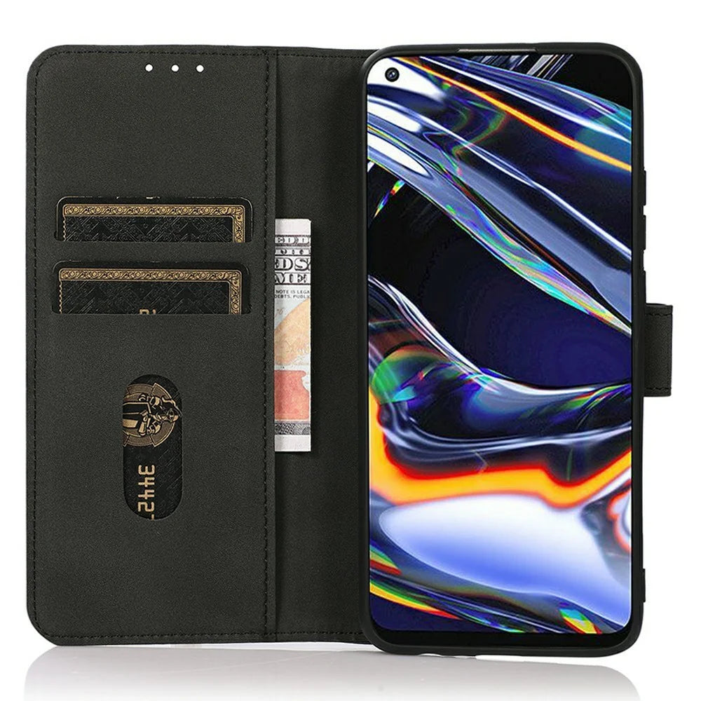 KHAZNEH For Samsung Galaxy A08 5G / A08 4G / A07 5G / A07 4G / A06 5G / A06 4G Case PU Leather Wallet Stand Phone Cover - Black - 2