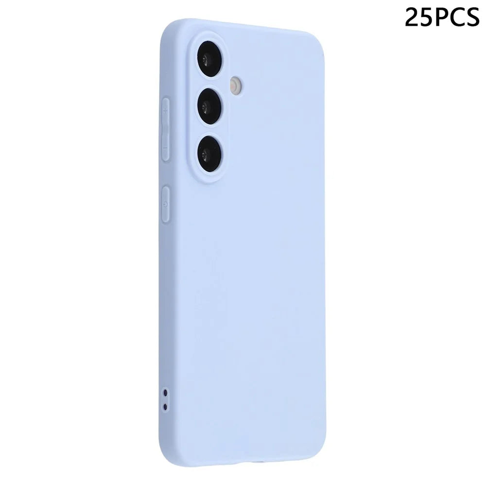 25Pcs For Samsung Galaxy S24 Case 1.2mm TPU Matte Phone Cover - Light Purple - 1
