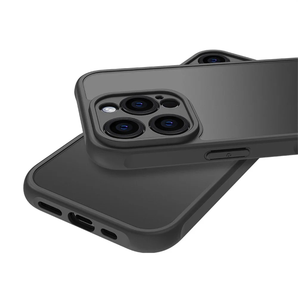 For iPhone 16 Pro Case Skin Touch Matte PC + TPU Shockproof Phone Back Cover - 2