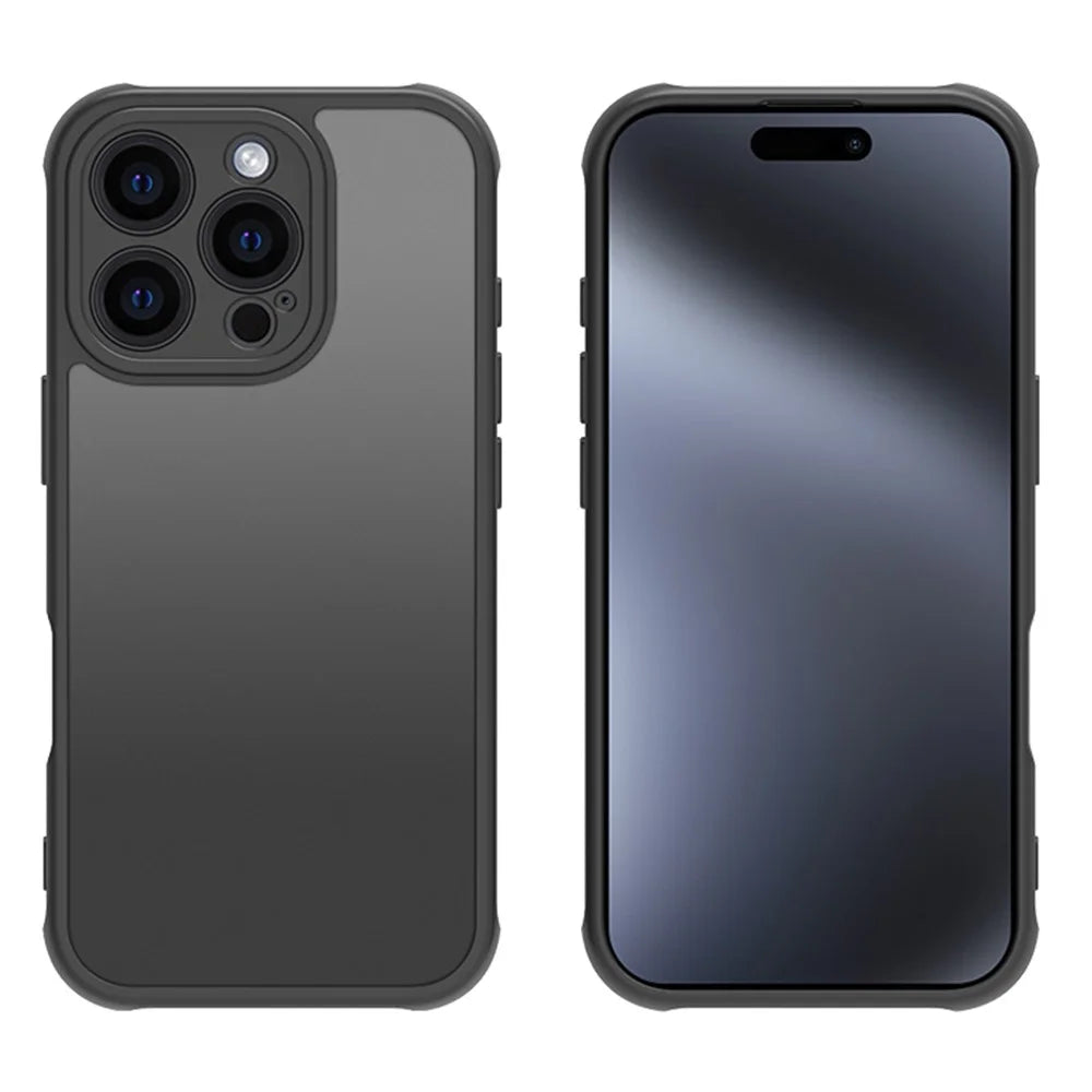 For iPhone 16 Pro Case Skin Touch Matte PC + TPU Shockproof Phone Back Cover - 3