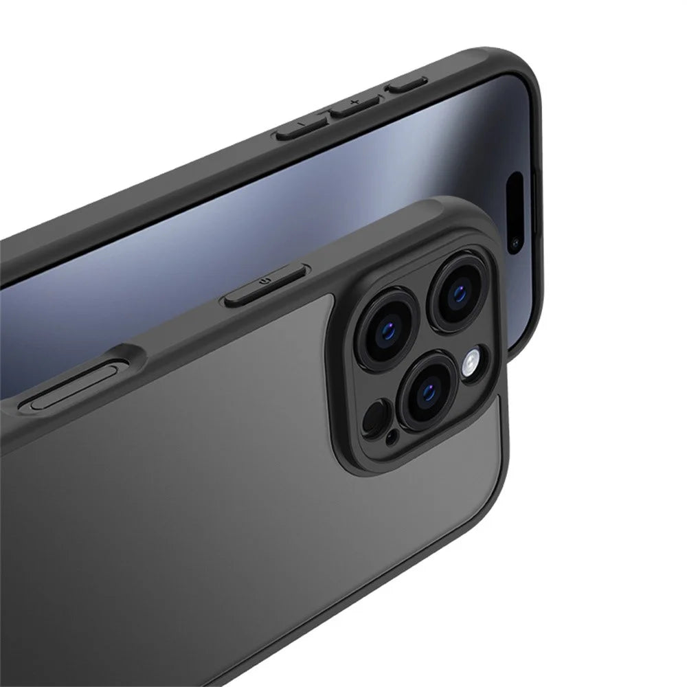 For iPhone 16 Pro Case Skin Touch Matte PC + TPU Shockproof Phone Back Cover - 5