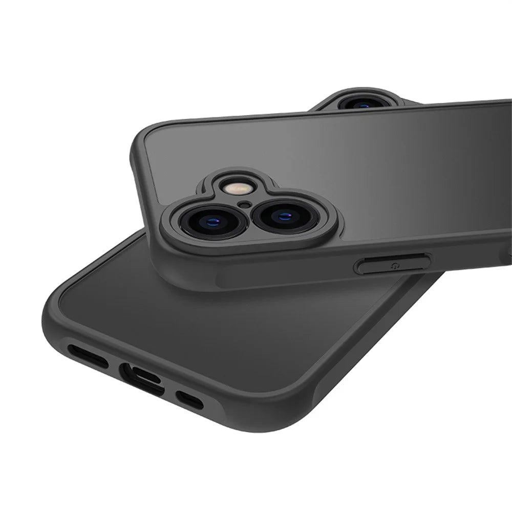 For iPhone 16 Case Skin Touch Matte PC + TPU Shockproof Phone Back Cover - 2