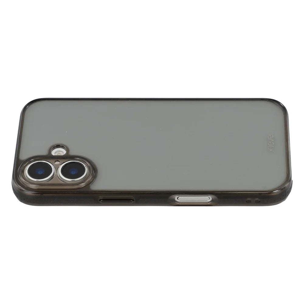 X-LEVEL For iPhone 16 Plus Case PC + TPU Translucent Phone Back Cover - Transparent Black - 1