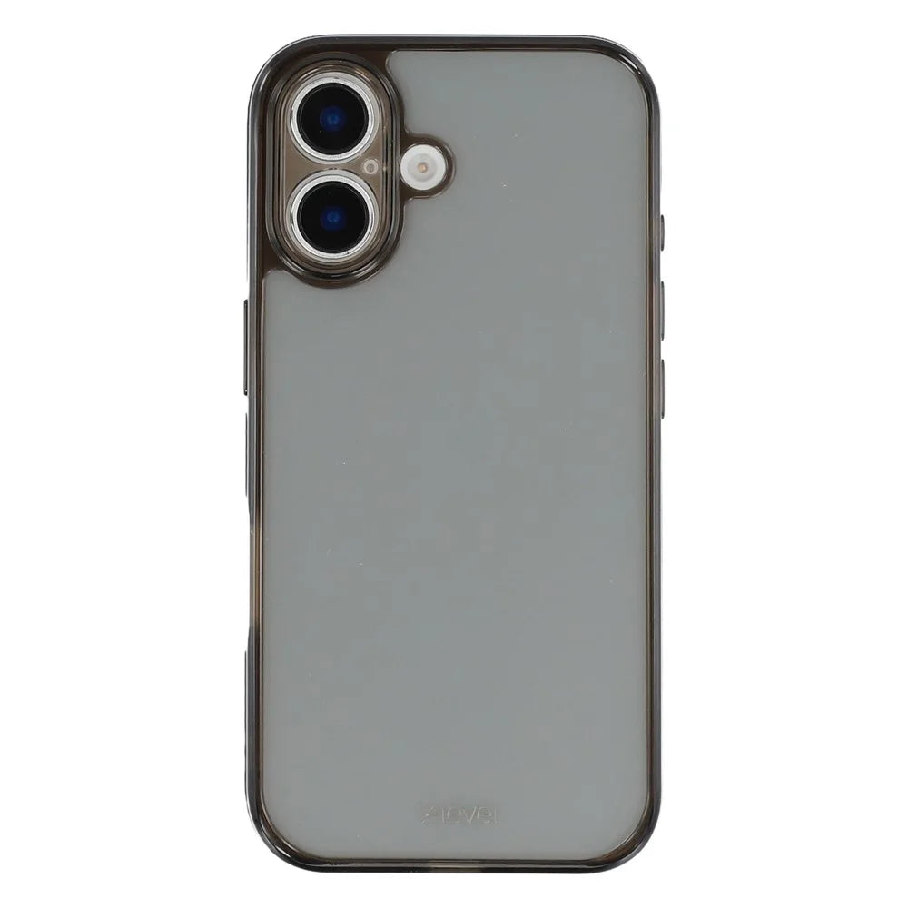 X-LEVEL For iPhone 16 Plus Case PC + TPU Translucent Phone Back Cover - Transparent Black - 3