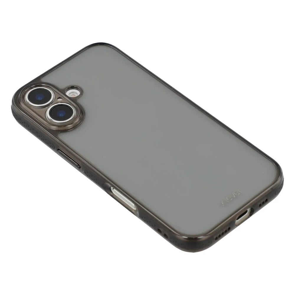 X-LEVEL For iPhone 16 Plus Case PC + TPU Translucent Phone Back Cover - Transparent Black - 6