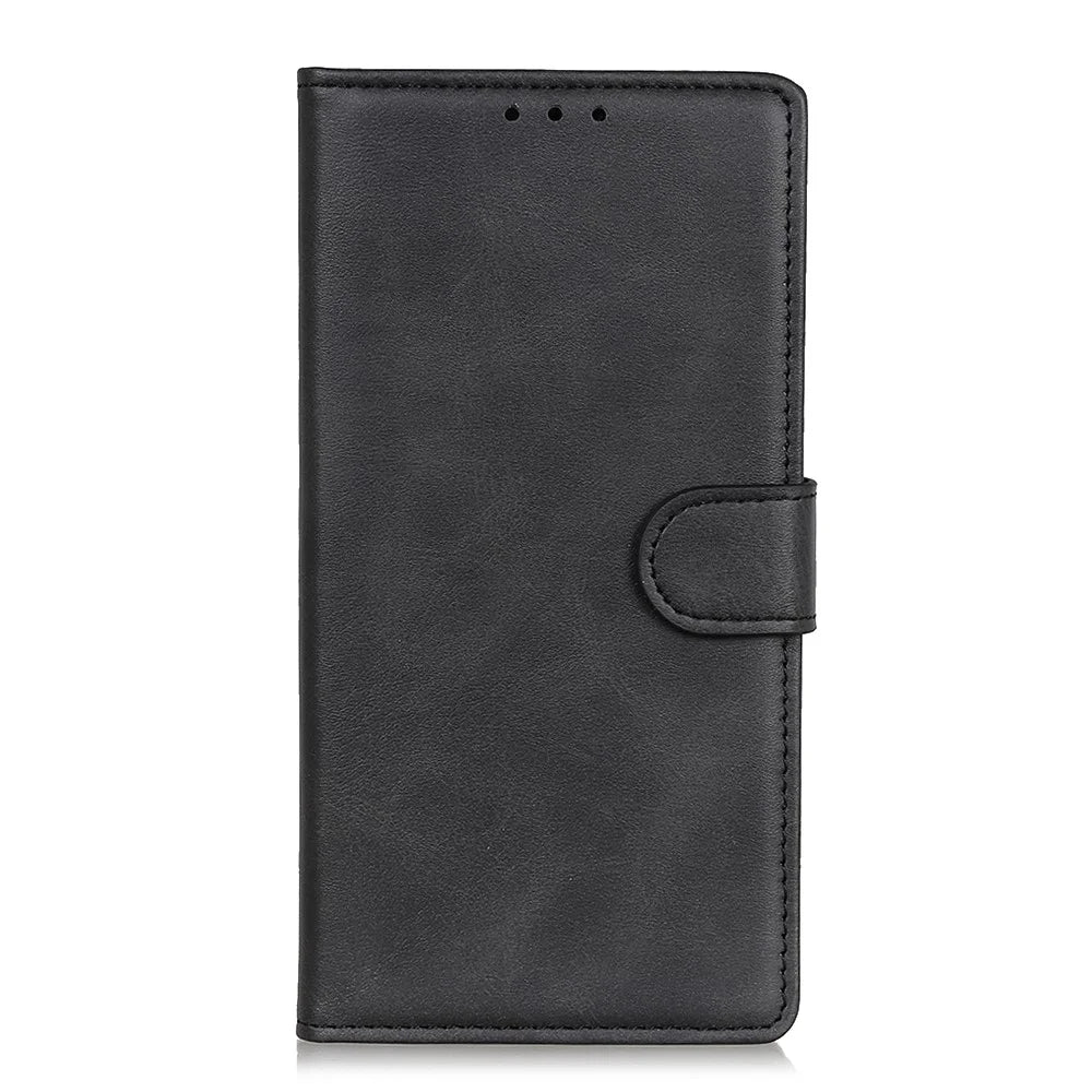 For Samsung Galaxy A18 5G / A18 4G / A17 5G / A17 4G / A26 5G Case Cowhide Texture Leather Wallet Stand Phone Cover - Black - 6