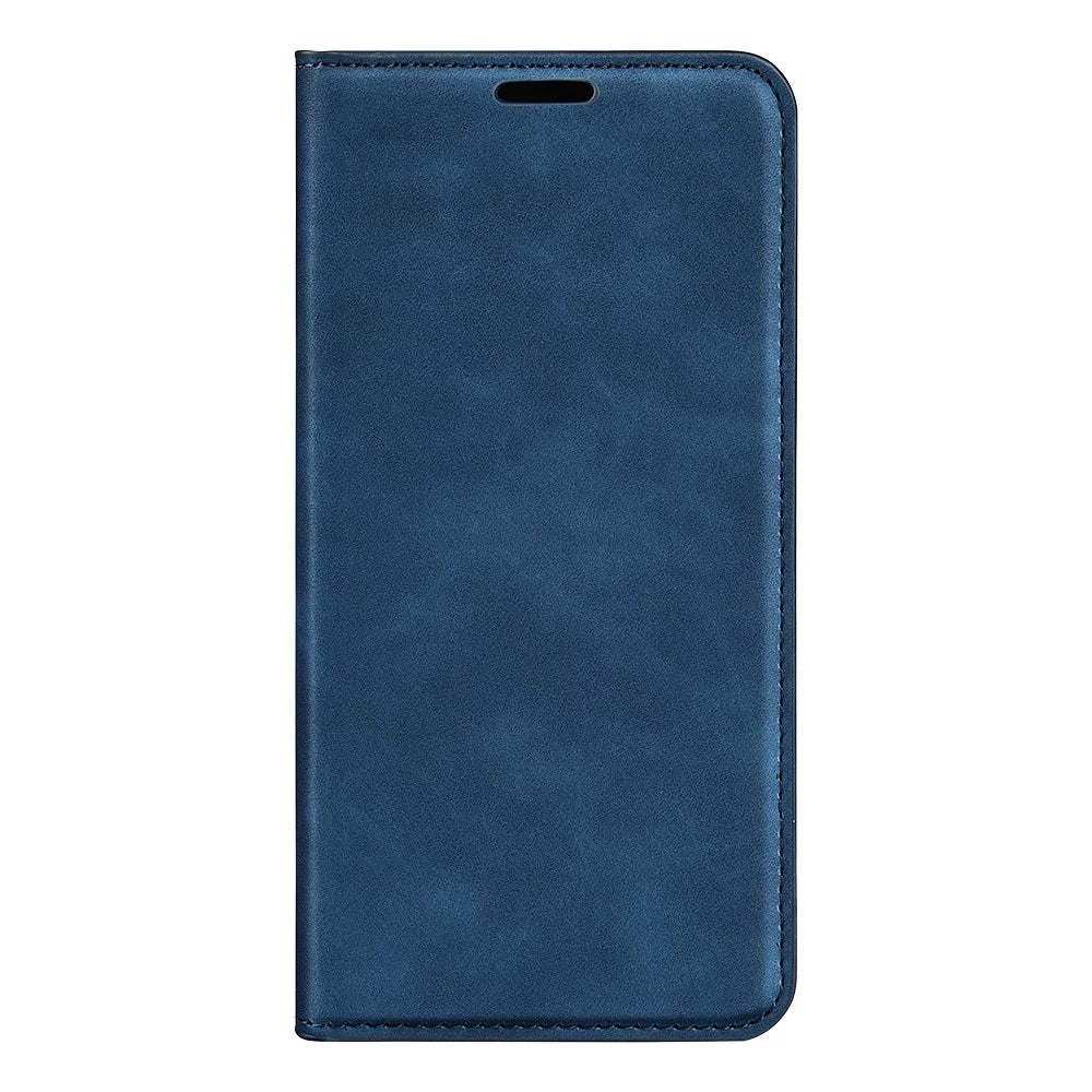 For iPhone 17 Case Skin Touch Leather Wallet Phone Cover - Blue - 2